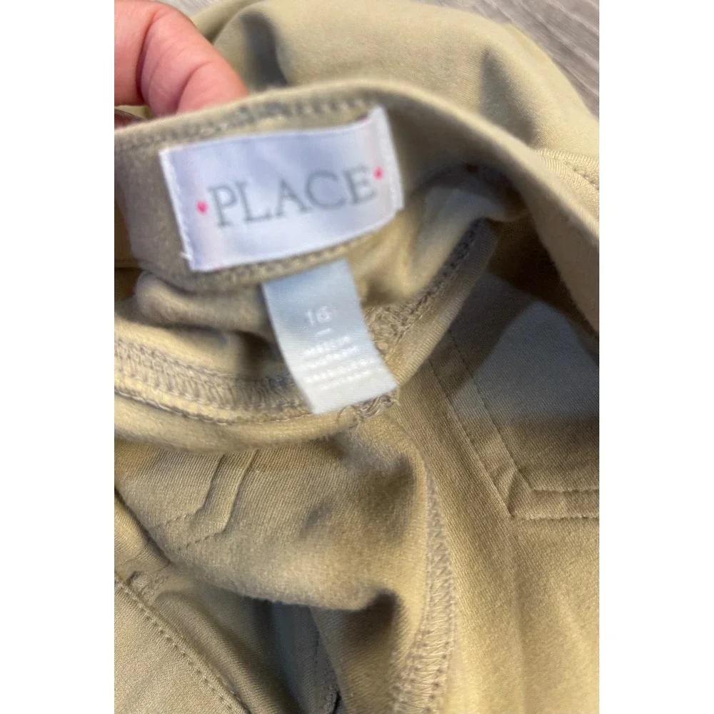 Childrens Place Girls Sandy Khaki Jeggings Lot of 4 Size 16 Stretch Pants Tan